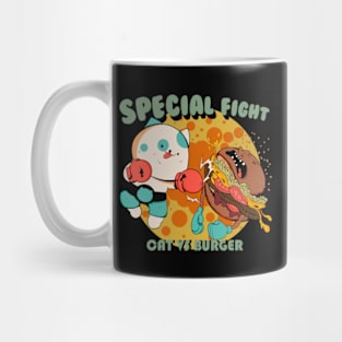 Special Fight Cat Vs Burger Mug